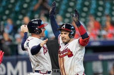 Ofensiva de los Bravos explota en el primer juego ante los Marlins