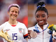 Simone Biles y Megan Rapinoe reciben la Medalla Presidencial de la Libertad
