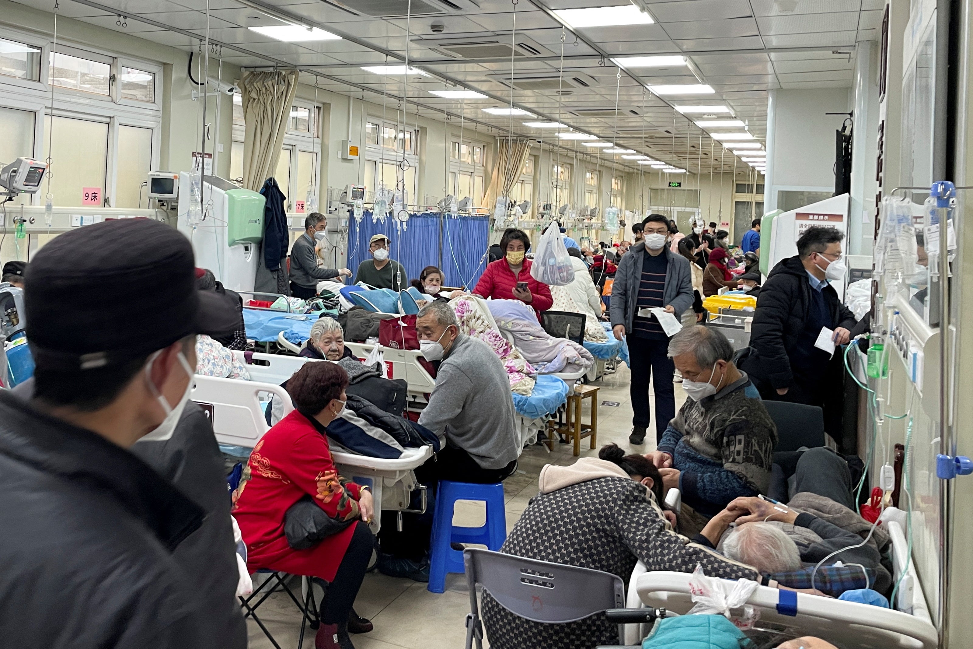 El departamento de emergencia de un hospital en Shangái