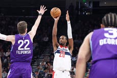 Filipowski y George ayudan a Jazz a romper racha de diez derrotas venciendo 128-112 a Wizards