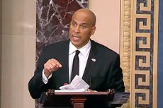 Cory Booker rompe récord con discurso maratónico en Senado de EEUU
