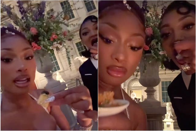 <p>Publicaciones de Megan Thee Stallion en la Met Gala</p>
